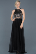 Anthracite Long Prom Gown ABU861