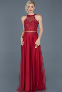 Red Long Engagement Dress ABU766