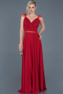 Long Red Prom Gown ABU883