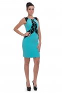 Short Turquoise Evening Dress S3903