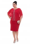 Red Large Size Evening Dress AL7612