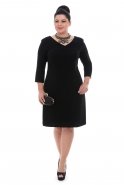 Black Large Size Evening Dress O7911