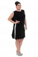 Black Large Size Evening Dress O7913