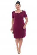 Purple Large Size Evening Dress O7941