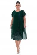 Emerald Green Large Size Evening Dress AL8581