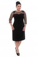 Black Large Size Evening Dress S4108