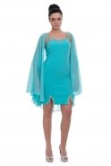 Short Turquoise Evening Dress S4010