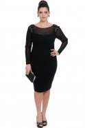 Black Oversized Evening Dress NZ8080