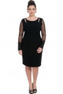 Black Oversized Evening Dress NZ8087