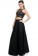 Two Pieces Black Evening Dress NA6114