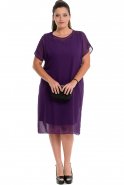 Short Purple Plus Size Dress NZ8349