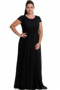 Long Black Oversized Evening Dress NZ9002