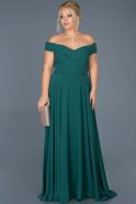 Emerald Green Long Oversized Evening Dress ABU012