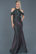 Violet-Green Long Mermaid Prom Dress ABU885