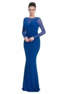 Long Sax Blue Evening Dress A60403