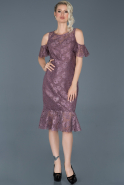 Lavender Midi Laced Invitation Dress ABK455