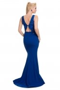 Long Sax Blue Evening Dress F2088