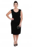 Black Oversized Evening Dress C4010