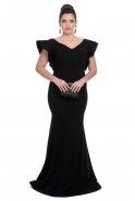 Black Oversized Evening Dress C9549