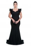 Black Oversized Evening Dress C9579
