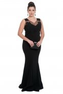Black Oversized Evening Dress F2104