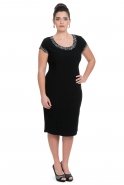 Black Oversized Evening Dress NZ8015