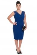 Sax Blue Oversized Evening Dress NZ8016