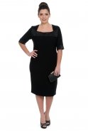Black Oversized Evening Dress NZ8119