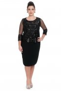 Black Oversized Evening Dress NZ8213