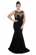 Black Oversized Evening Dress O7999