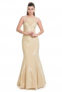 Long Gold Evening Dress S3910