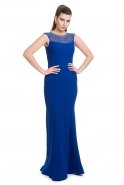 Long Sax Blue Evening Dress C7111