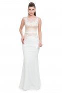 Long White Prom Dress F2086