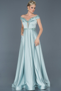 Long Turquoise Stony Evening Dress ABU920