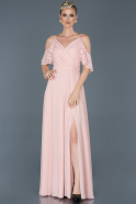 Powder Color Long Prom Gown ABU675