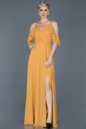 Saffron Long Prom Gown ABU675