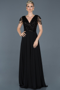 Black Long Invitation Dress ABU932