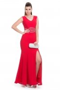 Long Red Evening Dress C7093