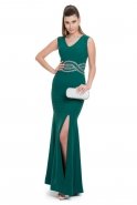 Long Emerald Green Evening Dress C7093