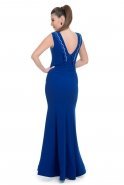 Long Sax Blue Evening Dress C7007