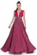 Long Fuchsia Prom Dress ALK5757