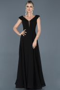 Long Black Engagement Dress ABU853