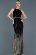 Black Long Mermaid Evening Dress ABU677
