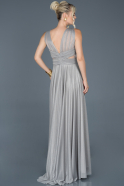 Silver Long Engagement Dress ABU856