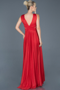 Long Red Engagement Dress ABU856