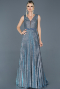 Long Turquoise Engagement Dress ABU914