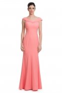 Long Pink Evening Dress C6141