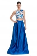 Long Sax Blue Prom Dress AL6357