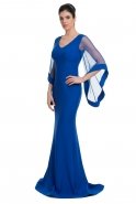 Long Sax Blue Evening Dress C7026