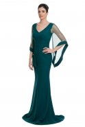 Long Emerald Green Evening Dress C7026